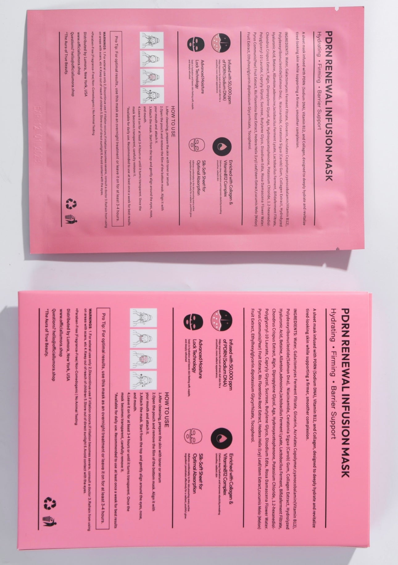 LUMORA PDRN Renewal Infusion Mask 34ml x 4 sheets